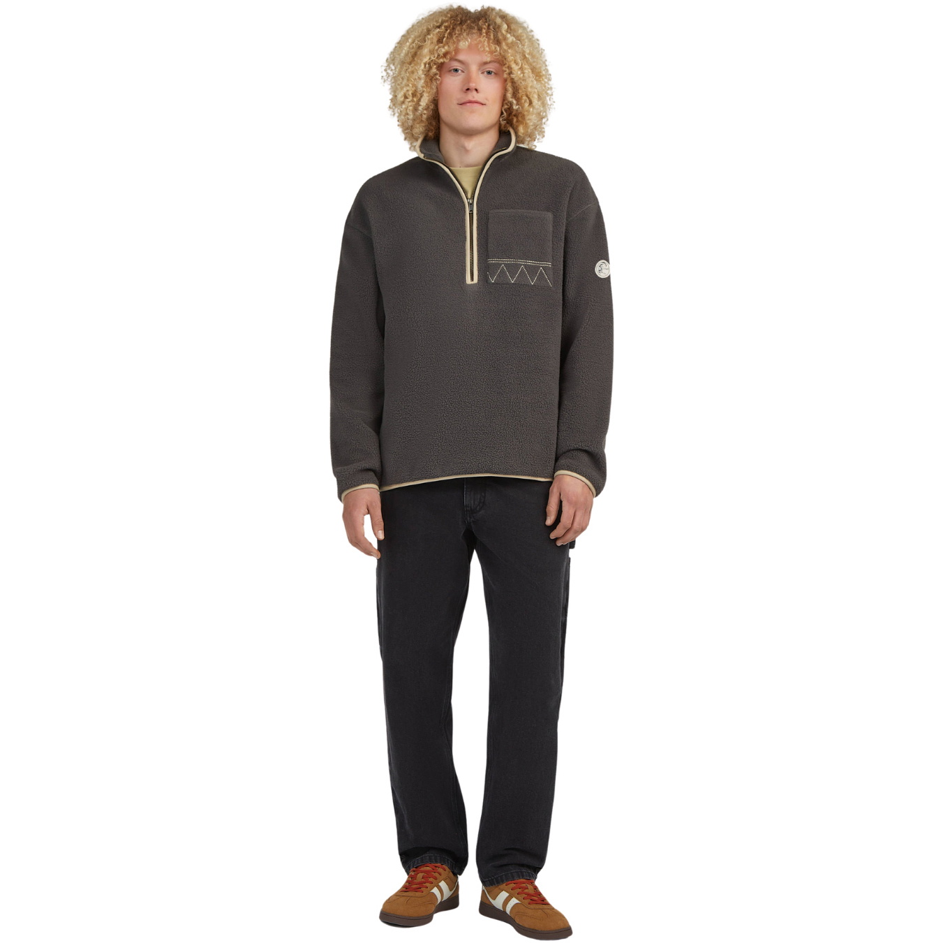 2026 O'Neill Mens O'riginals Half Zip Fleece 2350152 - Raven